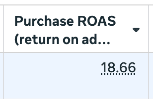 18.66x ROAS